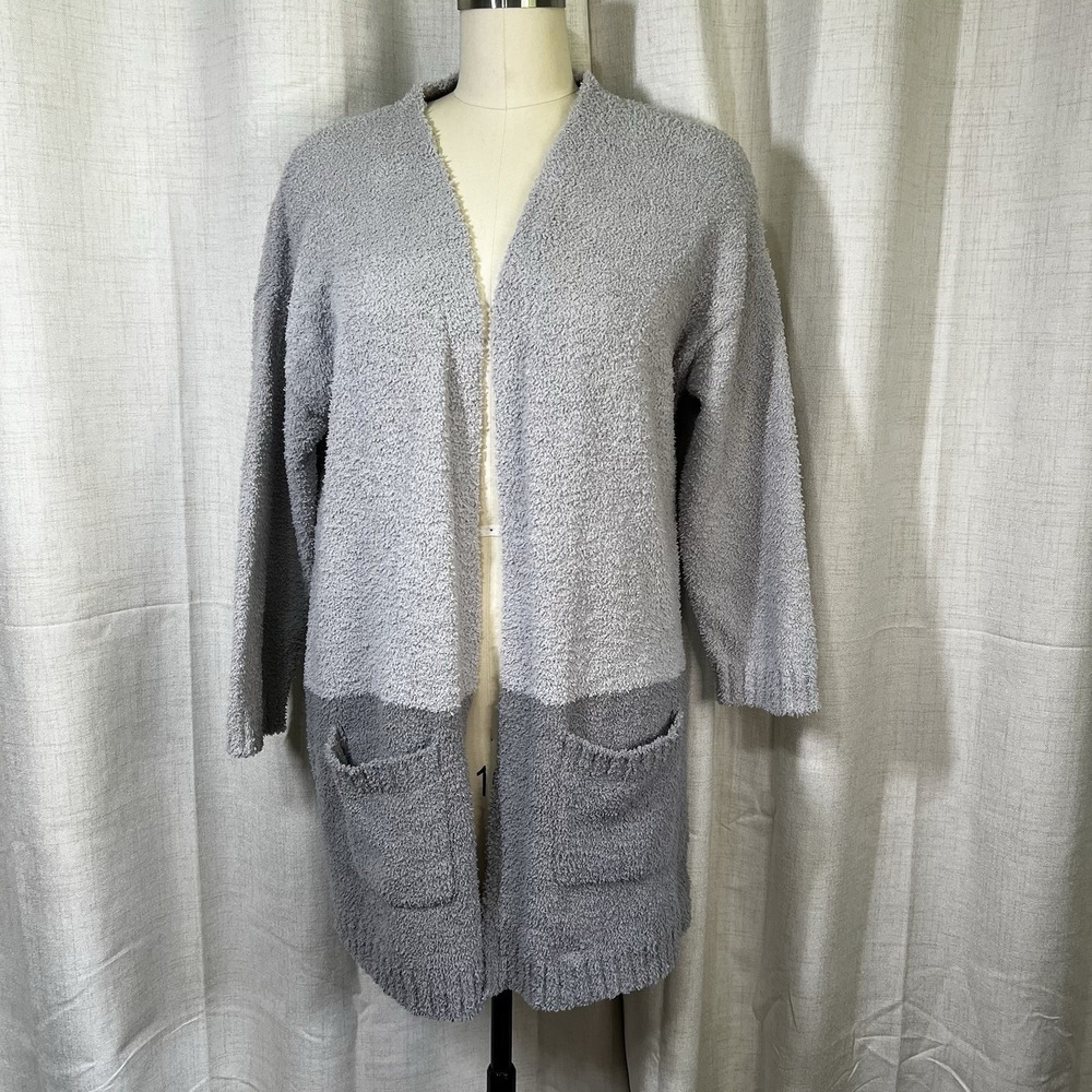 NEW! Thread & Supply Cardigan Sweater Open Front‎ Wrap Gray Color Block One Size